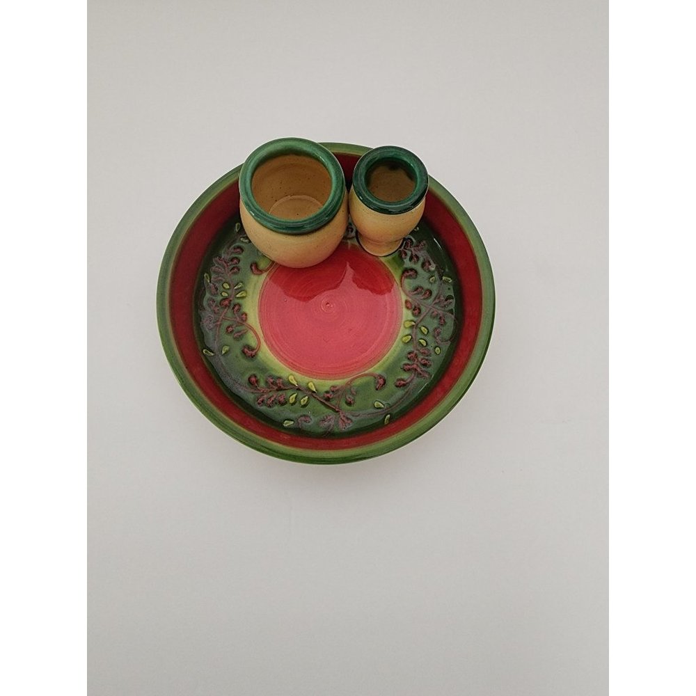 Appetizer Tapas Party Plate Bowl Olive Toothpick 6" Colorful Spain Festive